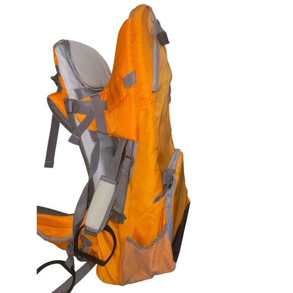 Orange & Gray Child Carrier Backpack With Adjustable Straps & Padded Support For - Picture 5 of 9